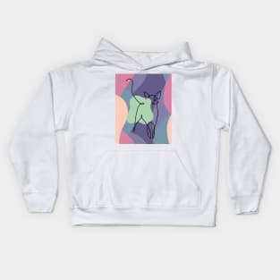 Abstract Feline Whimsy Kids Hoodie